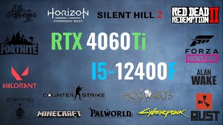 RTX 4060 Ti  I5 12400F  Test Latest 20 Games 2024  Budget CPU GPU For Gaming 😱 [upl. by Ader]