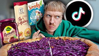 1 Woche TikTok Rezepte essen  Rotkohl auf Pizza [upl. by Greggs245]