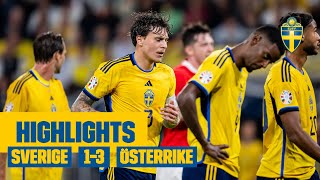 Highlights Sverige  Österrike 13  EMkval  Tung förlust [upl. by Melise458]