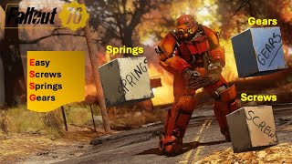 Fallout 76Easy Screws Springs and Gears to farm [upl. by Llehcam]