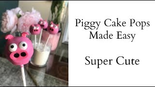 Piggy Cake Pops Made Easy Step By Step guide Jilly Makes a Cake [upl. by Inal]