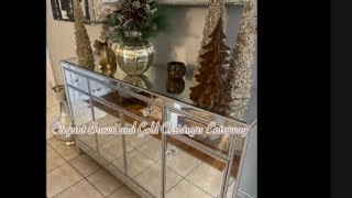 ELEGANT BROWN AND GOLD CHRISTMAS ENTRYWAY  CHRISTMAS DECOR IDEAS 2024 [upl. by Nodnerb544]