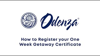 How to Register Your One Week Getaway Certificate [upl. by Fredie]