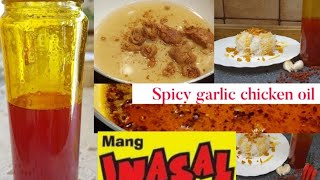 Garlic Chicken Oil  spicy version  garlic chili oil  chicken oil  mang inasal  bacolod chicken [upl. by Ladew375]