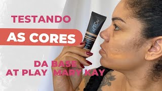 TESTANDO CORES DA BASE MARY KAY AT PLAY [upl. by Ximenes]