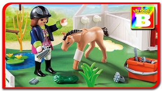 Playmobil Country 6147 Ingrijim caii la ferma de cai animalele domesticie si sunetele lor unboxing [upl. by Doherty]