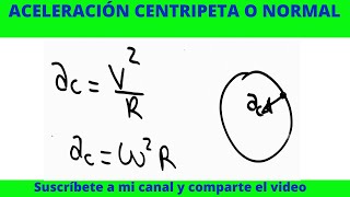 ACELERACIÓN CENTRIPETA O ACELERACIÓN NORMAL [upl. by Oicnoel]