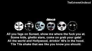 Hollywood Undead  Scene For Dummies Lyrics Video [upl. by Jillane20]