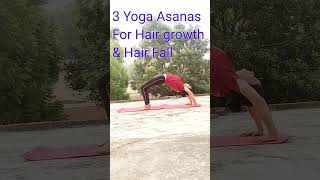 3 Yoga Asanas For Hair Growth amp Hair Fall fitness motivation yoga yogaworkout asana healthy [upl. by Messab888]