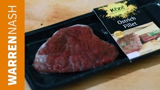 Iceland Ostrich fillet steak review  Food Reviews by Warren Nash [upl. by Eillac732]