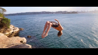 Cliff jumping Jump Rock  Sydney Harbour [upl. by Adamis]