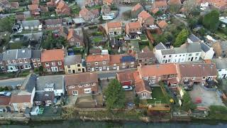 Aerial view around Cawood village and castle [upl. by Leroj]