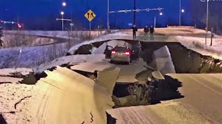 Powerful Earthquake and Aftershocks Rock Alaska [upl. by Ikila]