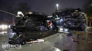 Veel schade na aanrijding op druk kruispunt Westlandseweg Delft [upl. by Valdas]