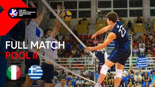 Full Match  Italy vs Greece  CEV U20 Volleyball European Championship 2024  Men [upl. by Ettelorahc984]