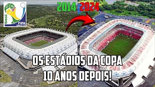 Como estão os ESTÁDIOS da COPA de 2014 em 2024 Veja AQUI o LEGADO [upl. by Thorncombe154]