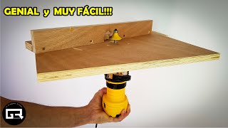 CÓMO Hacer MESA para FRESADORA de MANO  ROUTER TABLE DIY [upl. by Lesiram]