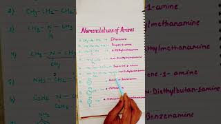 Amines Organic Chemistry 12th  IUPAC Nomenclature video 4 chemistry ytshorts shortsvideo shorts [upl. by Hanas]