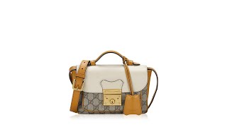 Gucci GG Supreme Padlock Mini Flap Shoulder Bag Beige Mystic White Sun Oil [upl. by Schuster]