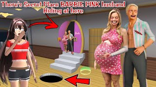 رعب باربي يختبئ هنا Secret Place BARBIE Pregnant husband Hiding here Horror SAKURA SCHOOL SIMULATOR [upl. by Lajib506]