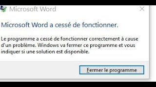 WORD 2016 A CESSER DE FONCTIONER  LA SOLUTION EN 02 MINUTE [upl. by Enreval]