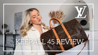 Luxury Handbag Review LOUIS VUITTON KEEPALL 45  IS IT WORTH THE MONEY Annas Style Dictionary [upl. by Yanaj]