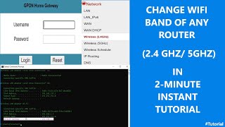 Change Wifi Band of any router 24Ghz5Ghz  2minute instant Tutorial [upl. by Schuman]