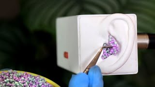 ASMR Ear Cleaning  Satisfying  Unblocking Your Ears Latex Gloves Tweezers no talking [upl. by Dagney]