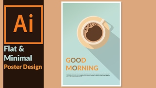 Designing a Minimal amp Flat Design Poster in Adobe illustrator [upl. by Grazia]