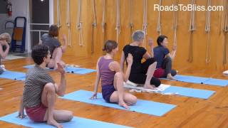 Ardha Matsyendrasana with Lois Steinberg Certified Iyengar Yoga Teacher Advanced 2 [upl. by Coppock]