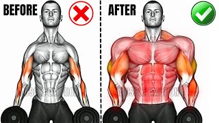 UPPER BODY WORKOUT WITH DUMBELLS shoulderforearm  chest  triceps  back  bicepsabstraps [upl. by Boigie324]