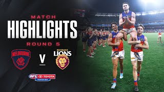 Melbourne v Brisbane Highlights  Round 5 2024  AFL [upl. by Angelina829]