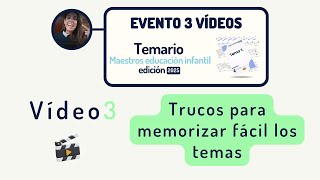 temario 📚 oposiciones educación infantil 2025 vídeo 3 [upl. by Collimore919]