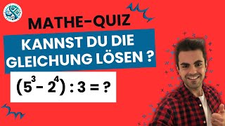 Quiz Kannst Du diese Gleichung lösen [upl. by Ellerrad314]