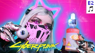 Cyberpunk ASMR 🎵📡 Glitchy Trippy Ripperdoc Cranial Nerve Exam 2🐱 Eye Calibration amp Ear Test 🤖 SCI FI [upl. by Etnwahs903]