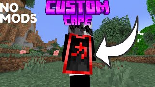 HOW TO ADD YOUR OWN CUSTOM CAPE INTO MC No mods and not clickbait [upl. by Yroc]