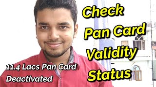 How to Check Your Pan Card Validity Status  114 Lacs Pan Card Deactivated  Hindi  हिंदी [upl. by Niwrek]