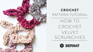 How to Crochet Velvet Scrunchies with OTH Crochet Nook [upl. by Ladnek]