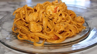 PASTA CREMOSA EN SALSA DE TOMATE CON POLLO  Marleny Crisóstomo [upl. by Paolina]