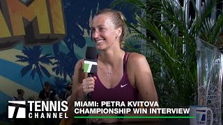 Petra Kvitova 2023 Miami Championship Win Interview [upl. by Eniamrehs]