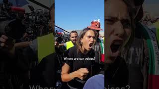 Protester at the EgyptPalestine border confronts CNN international correspondent Clarissa Ward [upl. by Ferino]