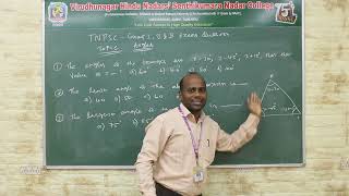 Angles  Triangle  TNPSC Group I II amp IV Exam  VHNSNC Autonomous [upl. by Zurheide337]