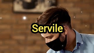 Servile Meaning amp Example Sentence [upl. by Jesh]