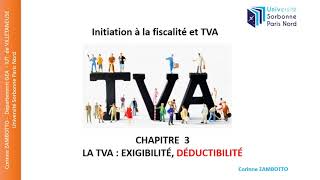 COURS DE FISCALITÉ  GEA  DEDUCTIBILITE DE LA TVA  Vidéo 32 [upl. by Droffilc638]