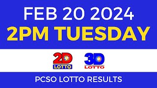 Lotto Result February 20 2024 2pm Swertres Ez2 PCSO [upl. by Mcnamara]