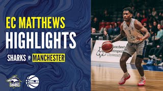 Ec Matthews with 23 Points vs Manchester Basketball [upl. by Gasper]