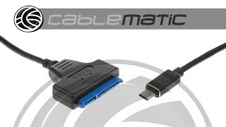 Adaptador USBC 30 macho a SATA 157 pin para disco duro HDD y SSD  distribuido por CABLEMATIC ® [upl. by Aneelad831]