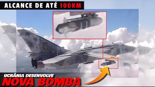 Alcance de até 100KM e desenvolvida na Ucrânia Vídeo mostra novo tipo de bomba em jato ucraniano [upl. by Claudell]