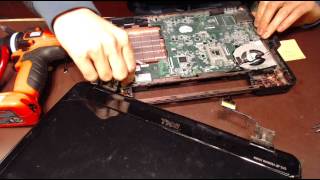 Dell Inspiron N4110 P20G P20G001 Laptop Power Jack Repair pushed in socket input port [upl. by Ymorej743]