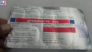 Sporidex Cv 750mg Tablet  Cephalexin ampPotassium Clavulanate tablet uses benefit side effects Hindi [upl. by Leonanie]